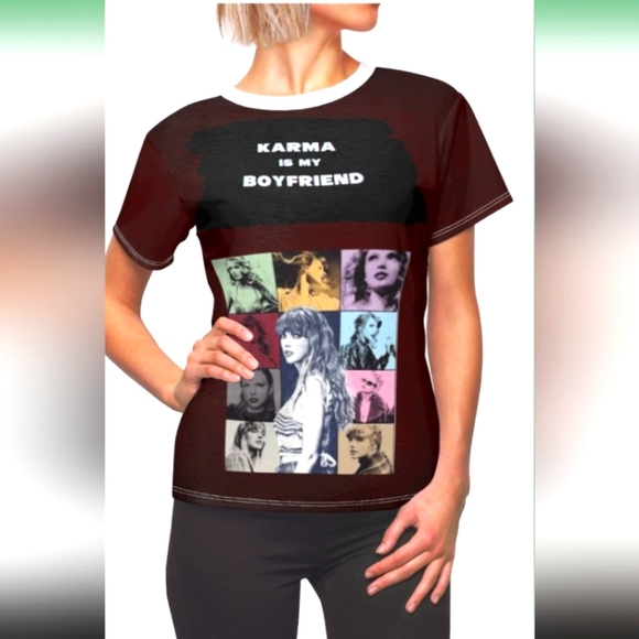 Taylor Swift New "Karma is My Boyfriend" Woman's Top Short Sleeve - Picture 5 of 6